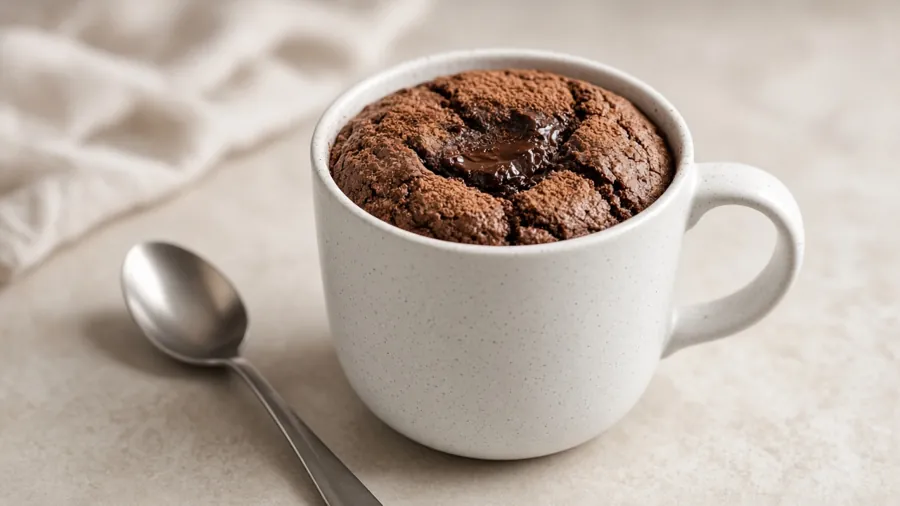Protein brownie mug cake (AI-generated illustration)